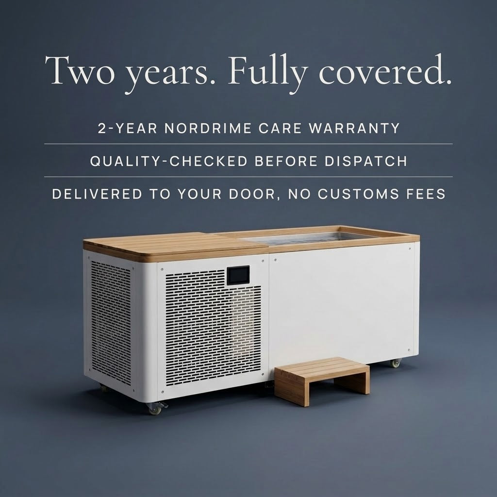 Nordrime Arctic cold plunge with 2-year Nordrime Care warranty