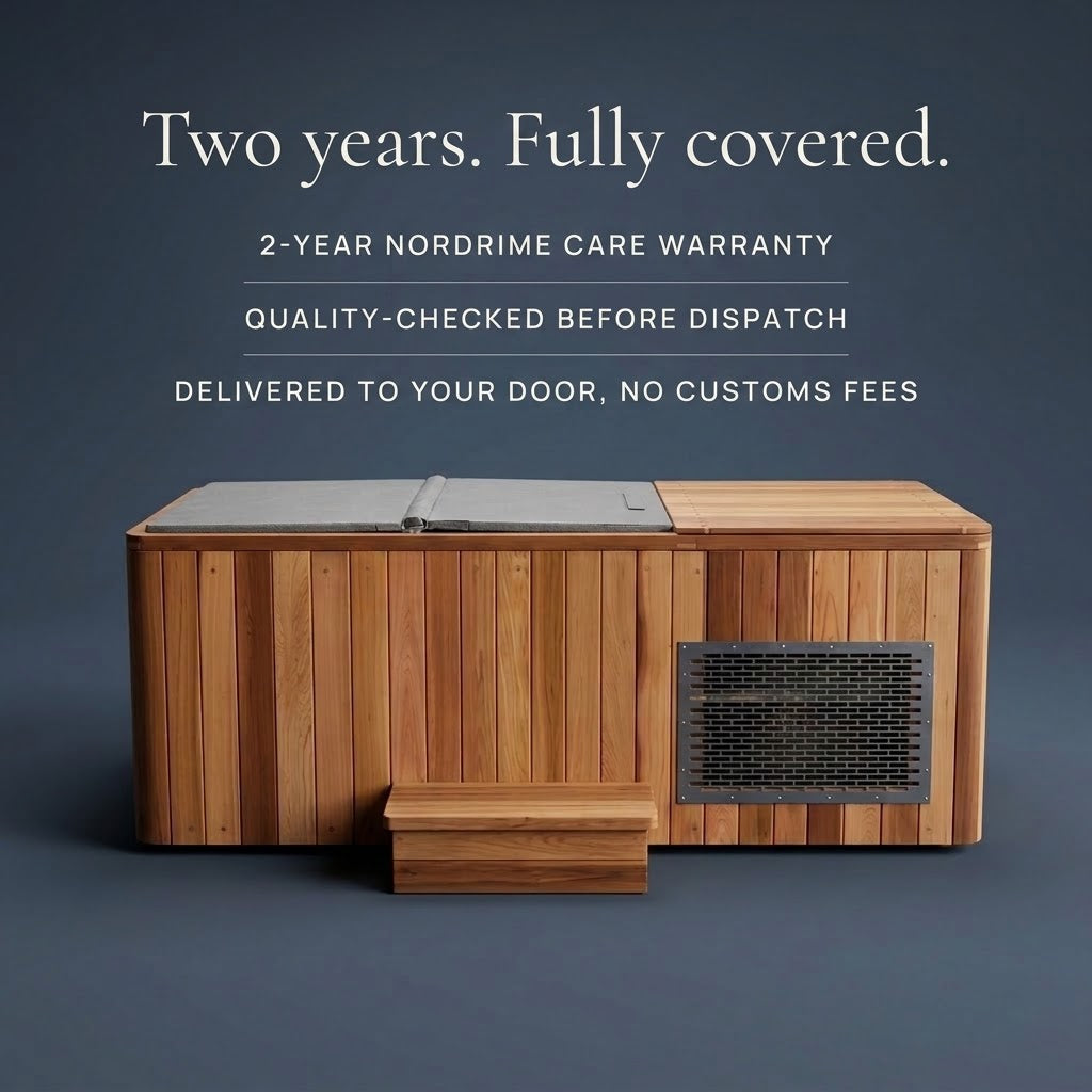 Nordrime Fjord cold plunge with 2-year Nordrime Care warranty