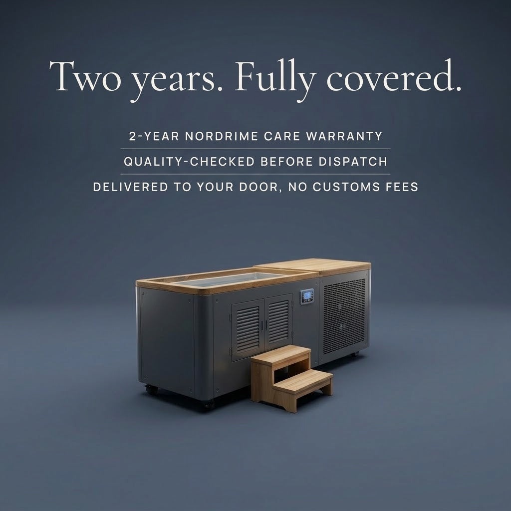 Nordrime Slate cold plunge with 2-year Nordrime Care warranty