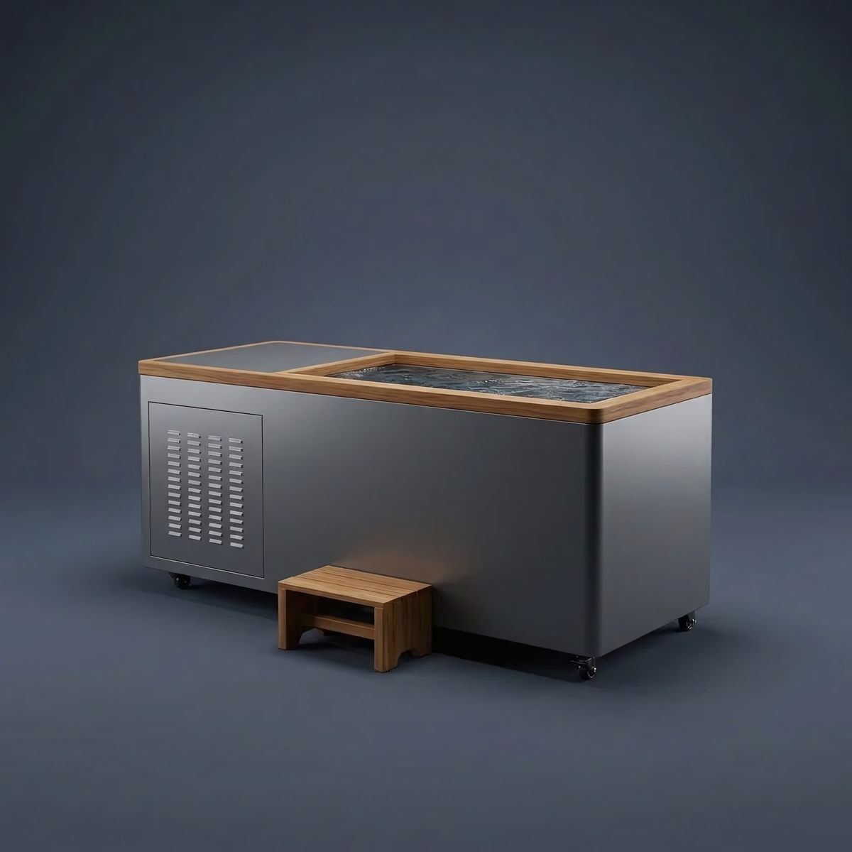 Nordrime Slate cold plunge with integrated chiller
